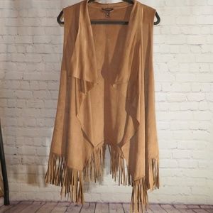 Faux Suede French Vest